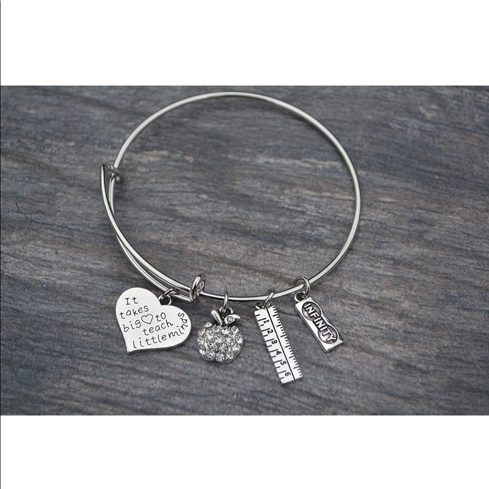 Beautiful silver bracelet for teacher appreciation